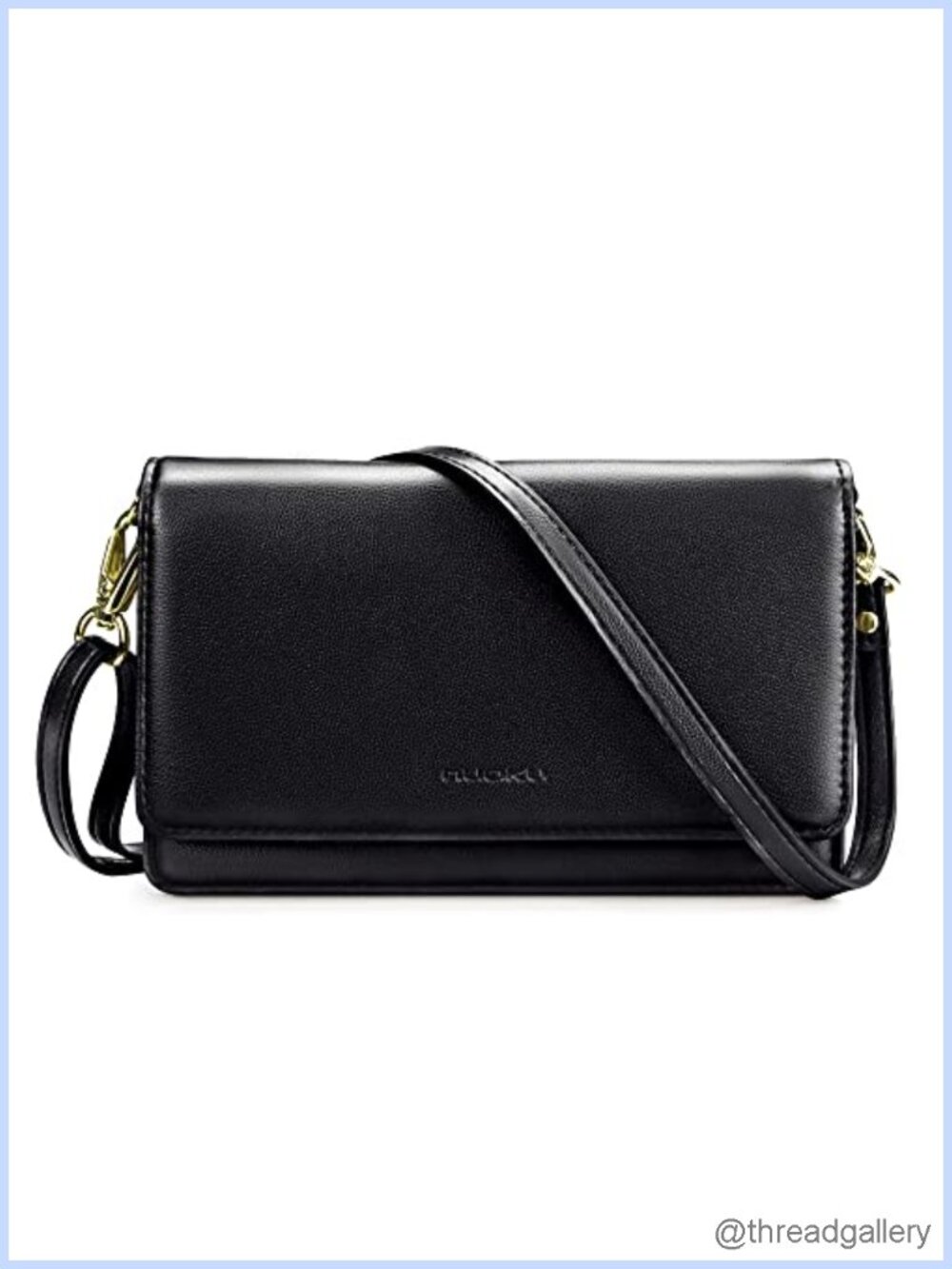 RFID PU Leather Crossbody Phone Purse Wristlet Clutch with Card Slots